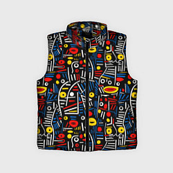 Детский жилет Африканский орнамент, цвет: 3D-красный