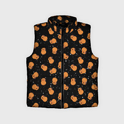 Детский жилет Мини капибары в космосе, цвет: 3D-черный