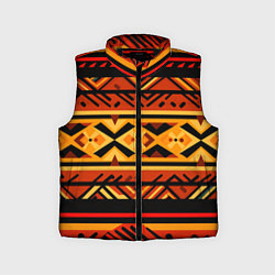 Детский жилет Узор в этническом стиле масаев, цвет: 3D-черный
