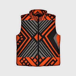 Детский жилет Узор в этническом стиле племени масаев, цвет: 3D-черный