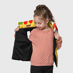 Детский жилет Смайлы разные эмоции, цвет: 3D-черный — фото 2