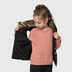 Детский жилет Асимметричный узор в викингском стиле, цвет: 3D-черный — фото 2