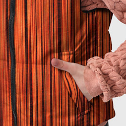 Детский жилет Абстрактные полосы красно-оранжевый, цвет: 3D-черный — фото 2