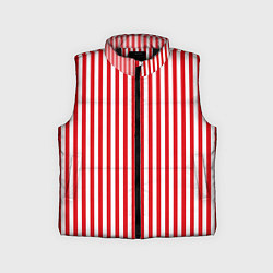 Детский жилет Красная полоса, цвет: 3D-черный