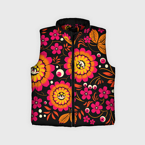 Детский жилет Хохлома параноидальная / 3D-Красный – фото 1