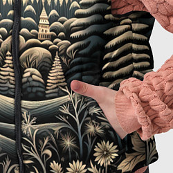 Детский жилет Новогодняя сказка зимний рисунок, цвет: 3D-светло-серый — фото 2