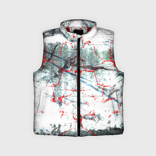 Детский жилет Узоры на мраморе / 3D-Красный – фото 1