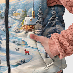 Детский жилет Зимняя сказка праздника, цвет: 3D-светло-серый — фото 2