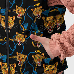 Детский жилет Золотая цепь с леопардами, цвет: 3D-черный — фото 2