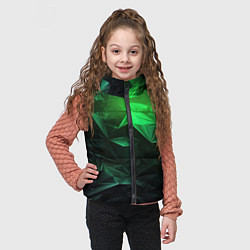 Детский жилет Глубина зеленого абстракции, цвет: 3D-красный — фото 2