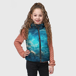 Детский жилет Голубая небула, цвет: 3D-черный — фото 2