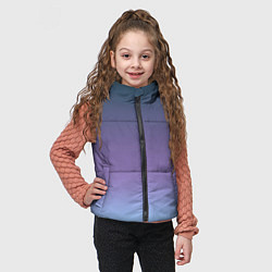Детский жилет Градиент синий фиолетовый голубой, цвет: 3D-черный — фото 2