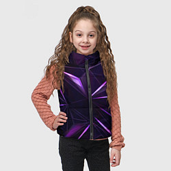 Детский жилет Фиолетовый хрусталь, цвет: 3D-черный — фото 2