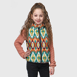 Детский жилет Орнамент икат - имитация аткласной ткани, цвет: 3D-черный — фото 2