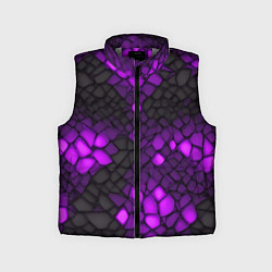 Детский жилет Фиолетовый трескающийся камень, цвет: 3D-светло-серый
