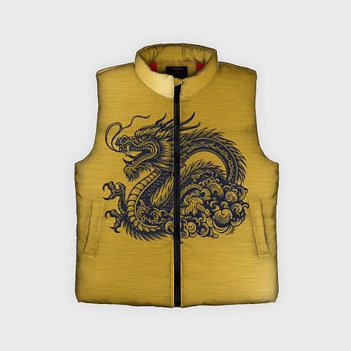 Детский жилет Дракон на золоте / 3D-Красный – фото 1