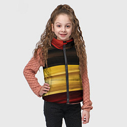 Детский жилет Черный красный желтый цвет абстракции, цвет: 3D-светло-серый — фото 2
