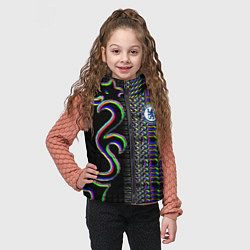 Детский жилет Chelsea fc glitch, цвет: 3D-черный — фото 2