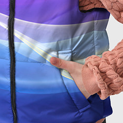 Детский жилет Фиолетовая и голубая абстракция, цвет: 3D-светло-серый — фото 2