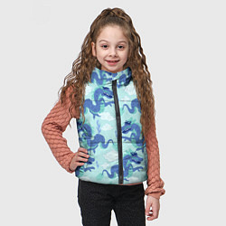 Детский жилет Узор с драконами, цвет: 3D-светло-серый — фото 2