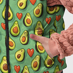 Детский жилет Авокадо и сердечки, цвет: 3D-красный — фото 2