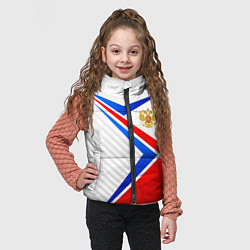 Детский жилет Герб РФ - классические цвета флага, цвет: 3D-черный — фото 2