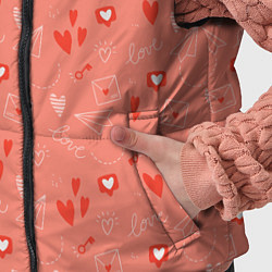 Детский жилет Love heart message pattern, цвет: 3D-красный — фото 2