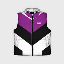 Детский жилет Ретро спортивный костюм с полосами, цвет: 3D-черный