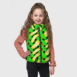 Детский жилет Кислотная объёмная плетёнка, цвет: 3D-красный — фото 2