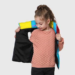Детский жилет Цветная абстракция - поп арт, цвет: 3D-черный — фото 2