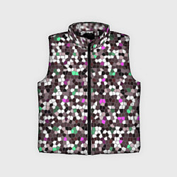 Детский жилет Мозаика бордо, цвет: 3D-черный