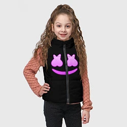 Детский жилет Маршмеллоу розовый градиент лого, цвет: 3D-светло-серый — фото 2