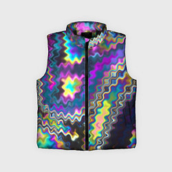 Детский жилет Неоновая волнистая рябь