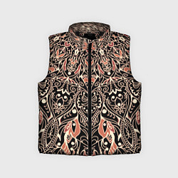 Детский жилет Мандала чёрно-бежевый, цвет: 3D-черный