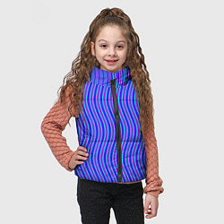 Детский жилет Неоновые волнистые полосы, цвет: 3D-светло-серый — фото 2