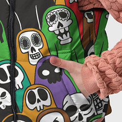 Детский жилет Скелеты на хэллоуин, цвет: 3D-черный — фото 2