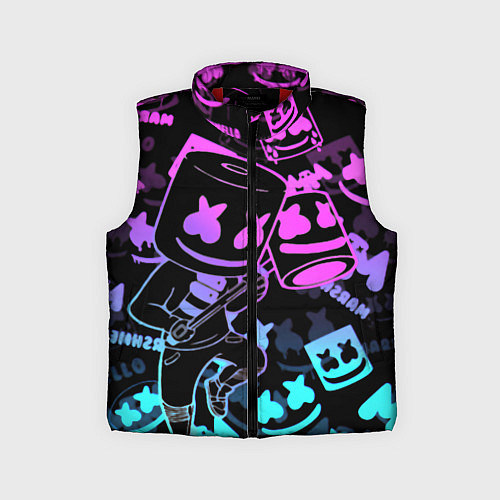 Детский жилет Marshmello neon pattern / 3D-Красный – фото 1