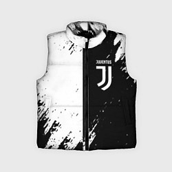 Детский жилет Juventus краски чёрнобелые, цвет: 3D-светло-серый