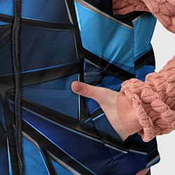 Детский жилет Синие объемные геометрические объекты, цвет: 3D-черный — фото 2