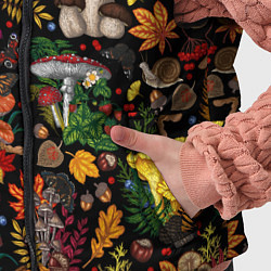 Детский жилет Фон с лесными грибами, цвет: 3D-черный — фото 2