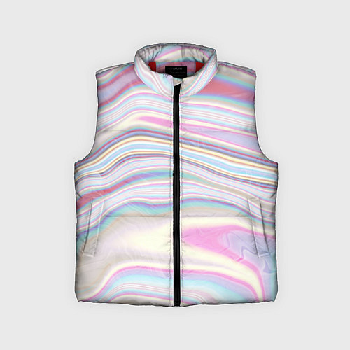 Детский жилет Мрамор узор розово-голубой / 3D-Красный – фото 1