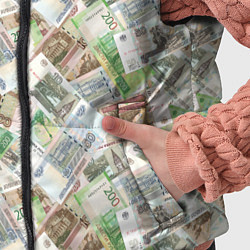 Детский жилет Российские денежные купюры, цвет: 3D-черный — фото 2