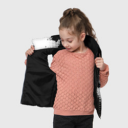 Детский жилет Роблокс - черно-белая абстракция, цвет: 3D-черный — фото 2