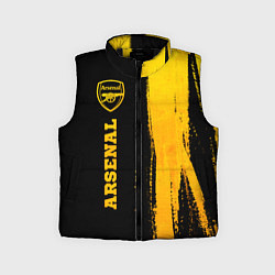 Детский жилет Arsenal - gold gradient по-вертикали, цвет: 3D-черный