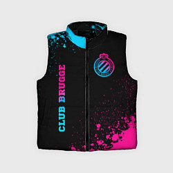 Детский жилет Club Brugge - neon gradient вертикально, цвет: 3D-черный