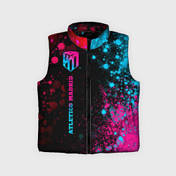 Детский жилет Atletico Madrid - neon gradient по-вертикали, цвет: 3D-черный