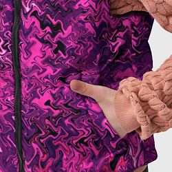 Детский жилет Абстрактная текстура тёмно-розовый, цвет: 3D-черный — фото 2