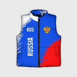Детский жилет Триколор и герб России, цвет: 3D-черный