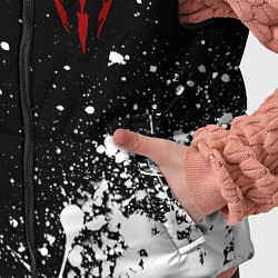 Детский жилет Знаки из Ведьмака - белые брызги, цвет: 3D-черный — фото 2