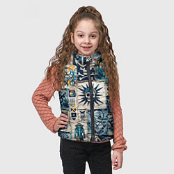 Детский жилет Пэчворк деним с пиратами, цвет: 3D-красный — фото 2